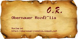 Obernauer Rozália névjegykártya