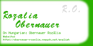 rozalia obernauer business card